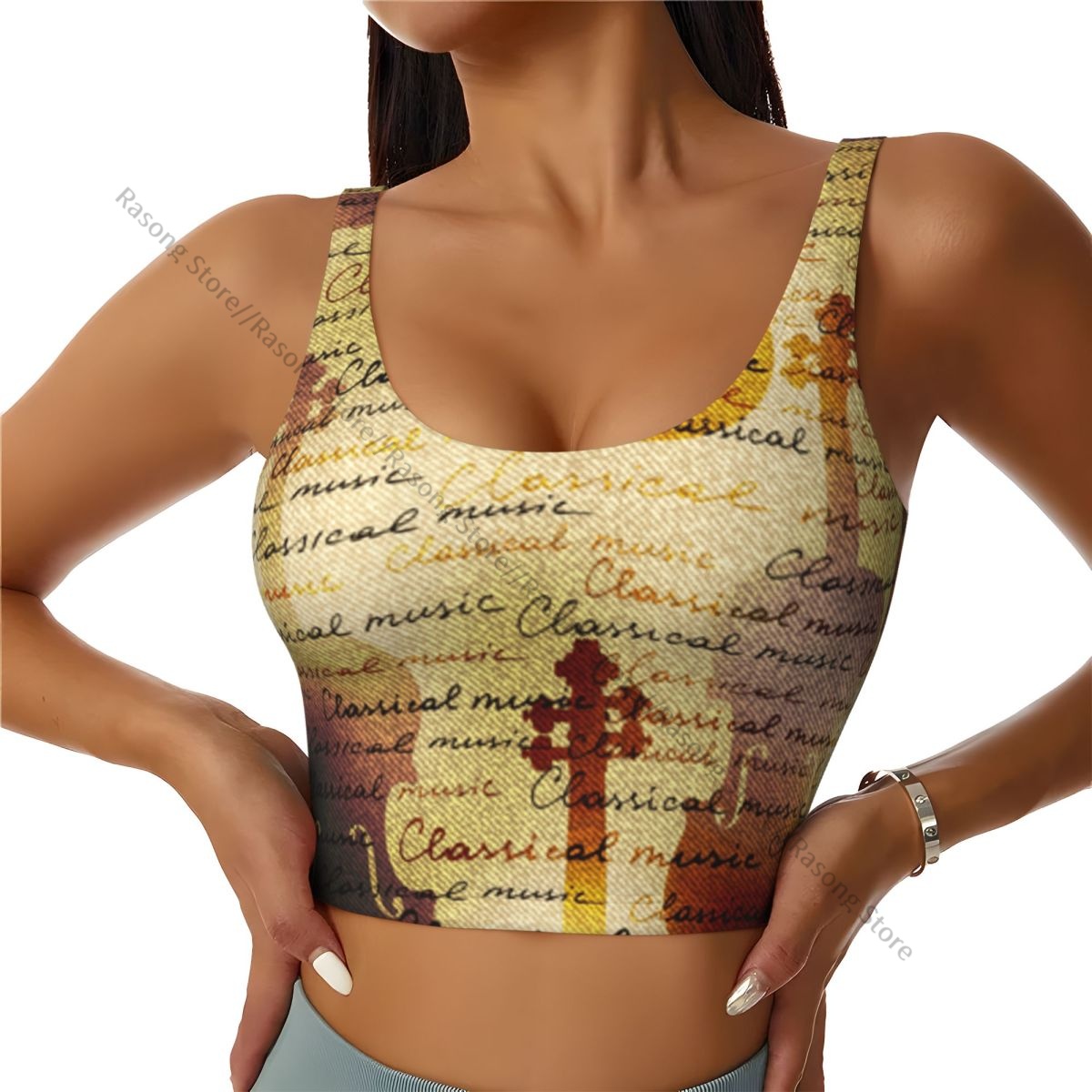 Yoga Fitness Images - Soutien-gorge de sport pour femmes, vêtements