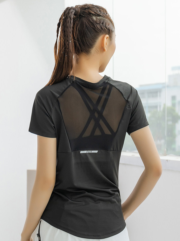 Yoga Fitness Training - T-shirt de sport d'été à manches