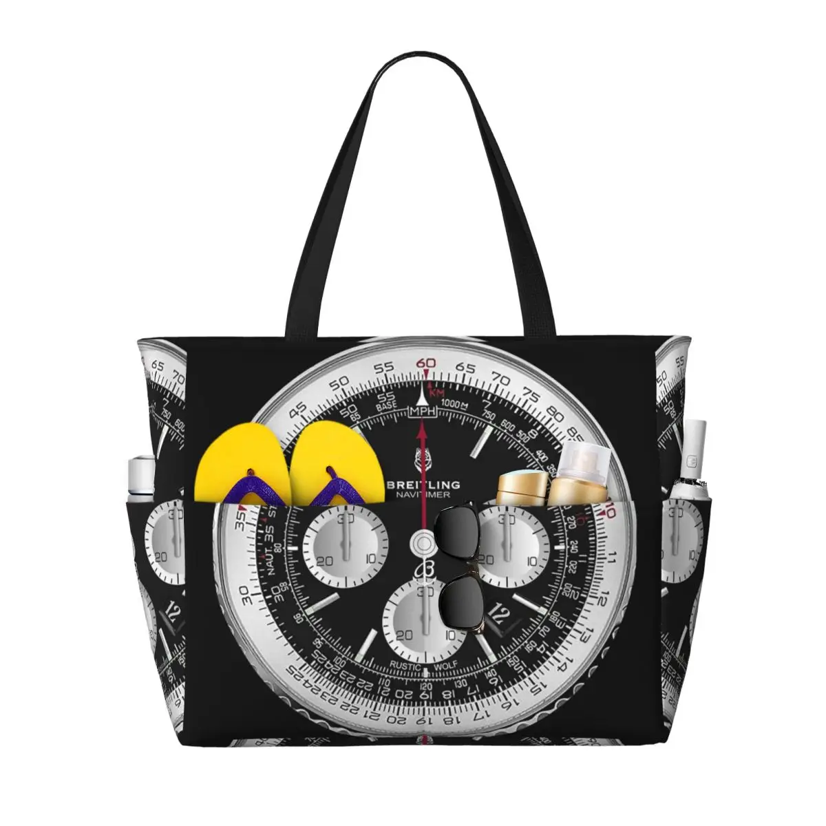 Yoga Fitness Watch - Sac de plage noir de luxe