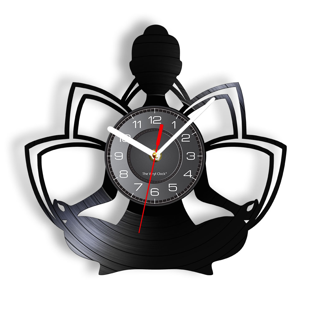 Yoga Fitness Watch - Horloge murale en vinyle avec pose