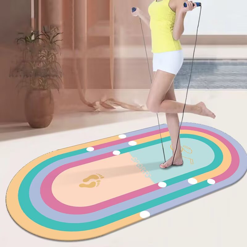 Yoga Fitness Zone - Tapis de corde à sauter souple
