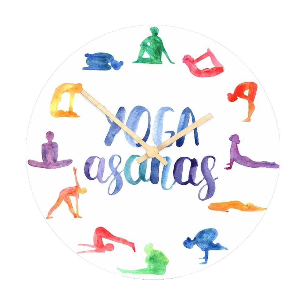 Horloge murale Yoga Asanas en  - Yoga Fitness Watch avis et prix