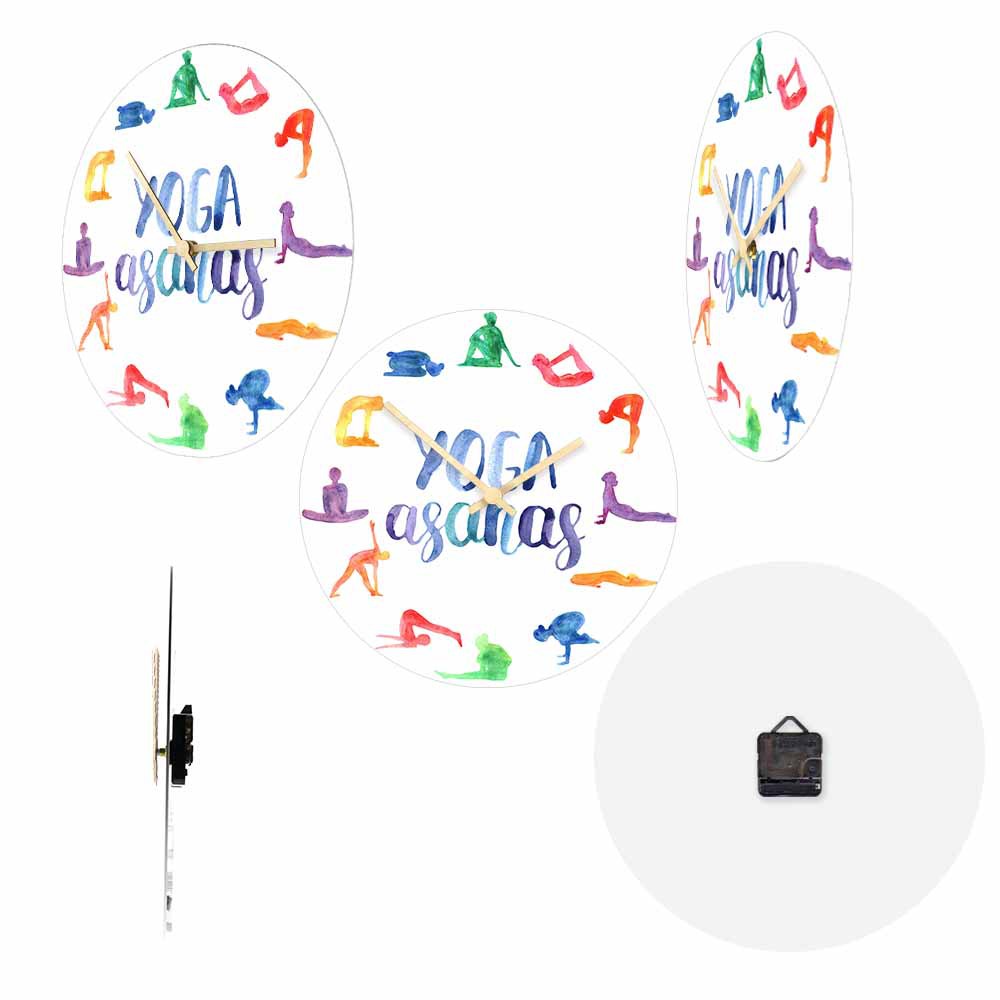 Horloge murale Yoga Asanas en  - Yoga Fitness Watch avis et prix