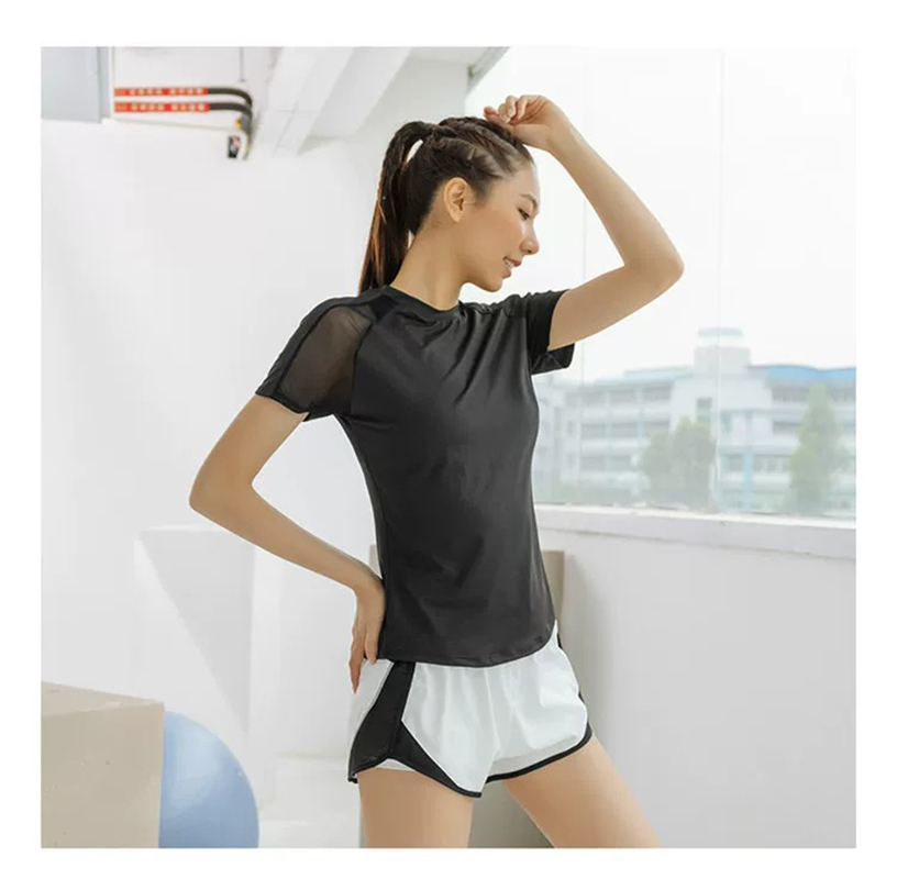 T-shirt de sport d'été à manch - Yoga Fitness Training avis et prix