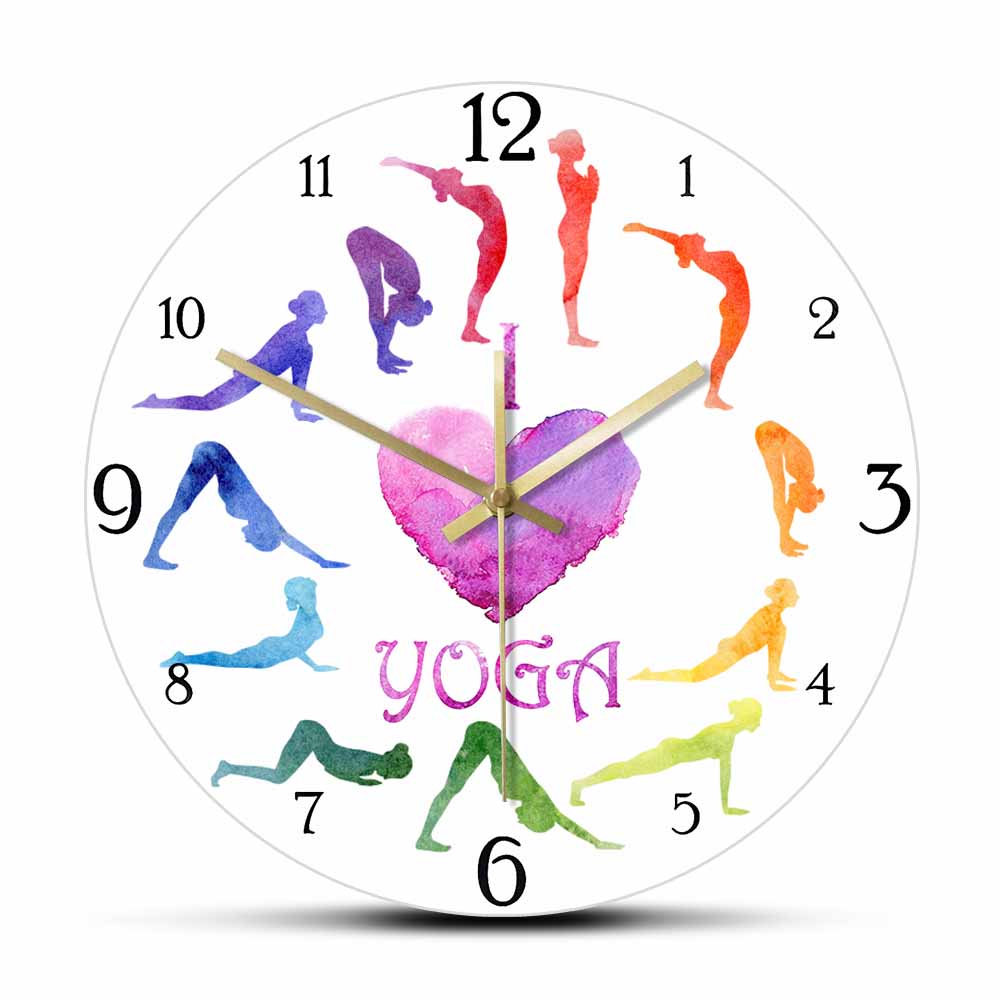 Horloge murale imprimée avec m - Yoga Fitness Watch avis et prix