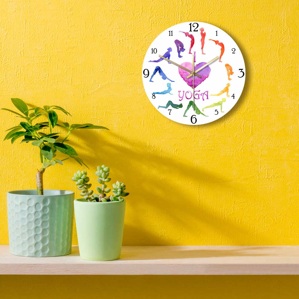 Horloge murale imprimée avec m - Yoga Fitness Watch avis et prix