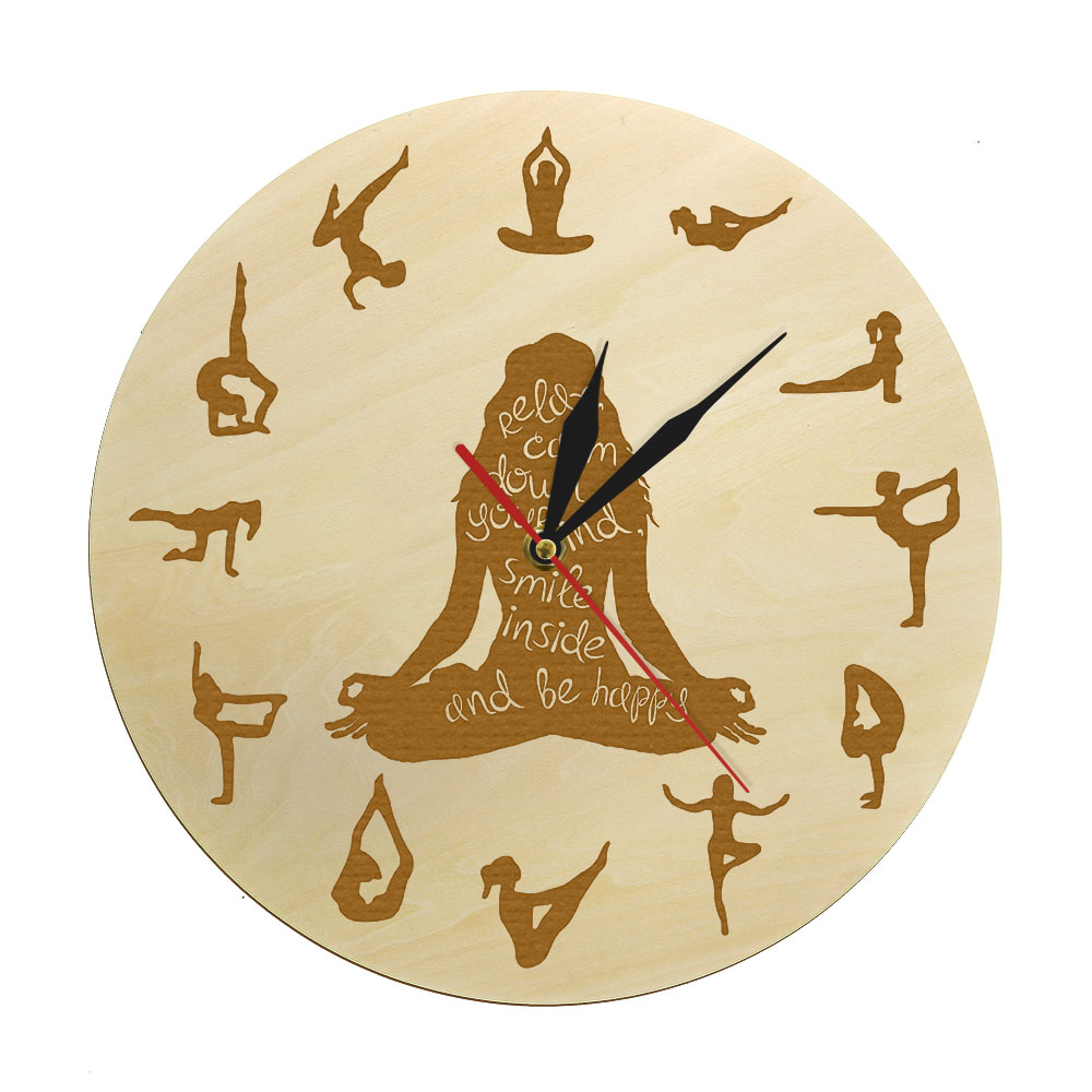 Horloge murale de Yoga en bois - Yoga Fitness Watch avis et prix
