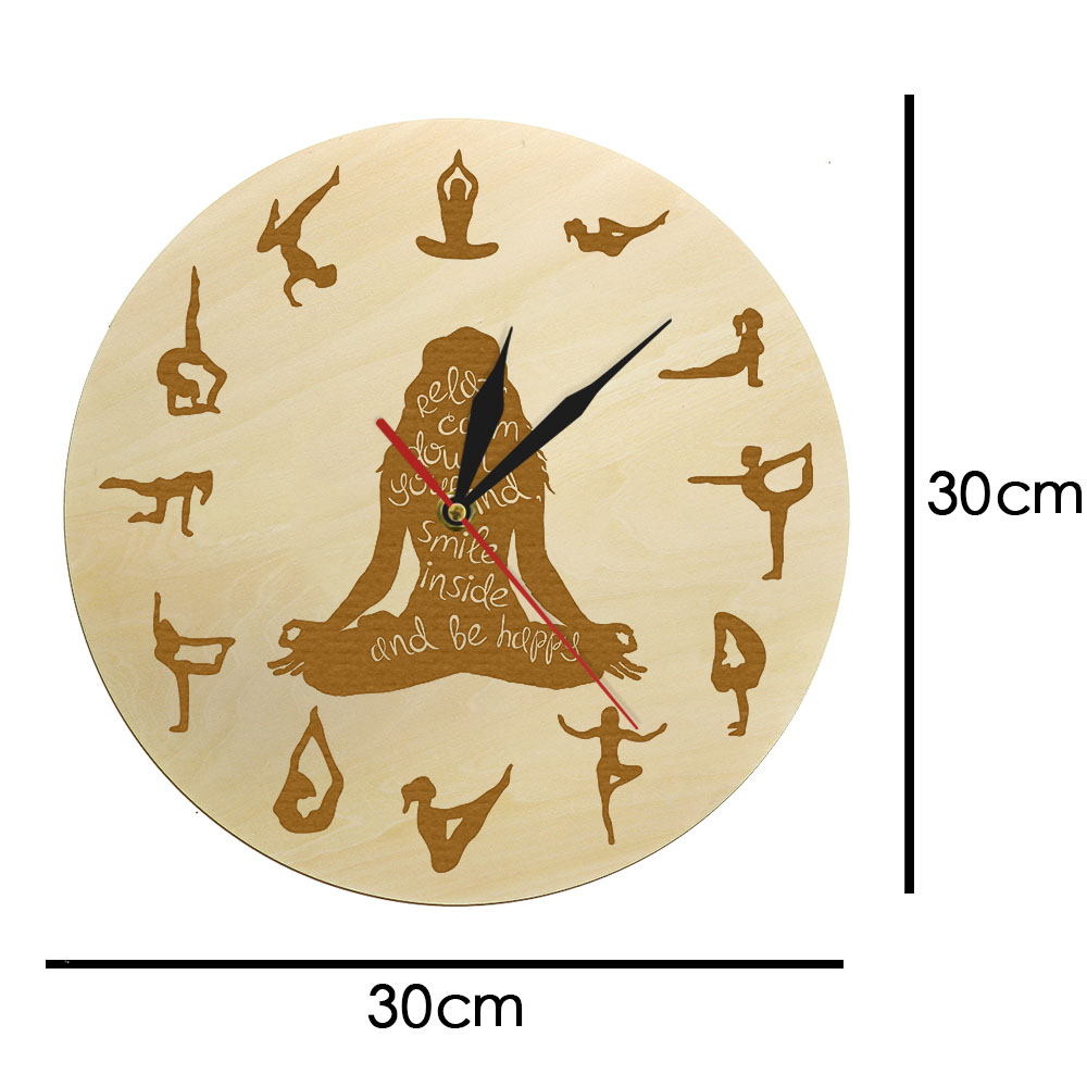 Horloge murale de Yoga en bois - Yoga Fitness Watch avis et prix