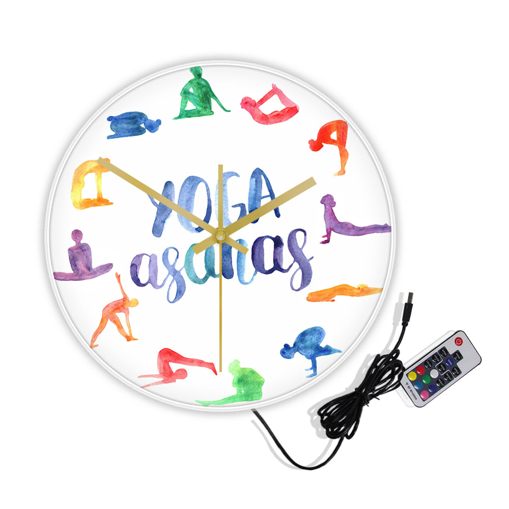 Horloge murale de Yoga Asanas, - Yoga Fitness Watch avis et prix