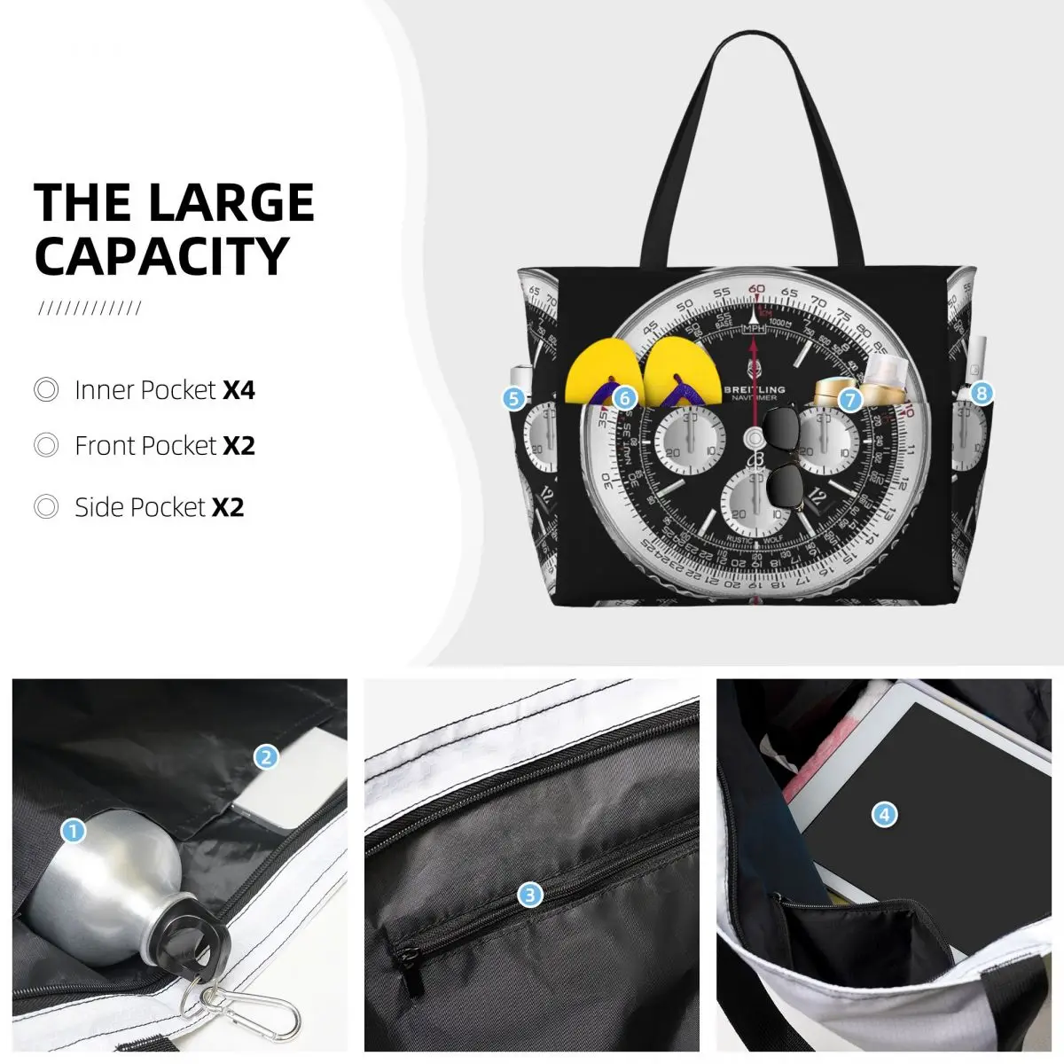 Sac de plage noir de luxe avec - Yoga Fitness Watch avis et prix