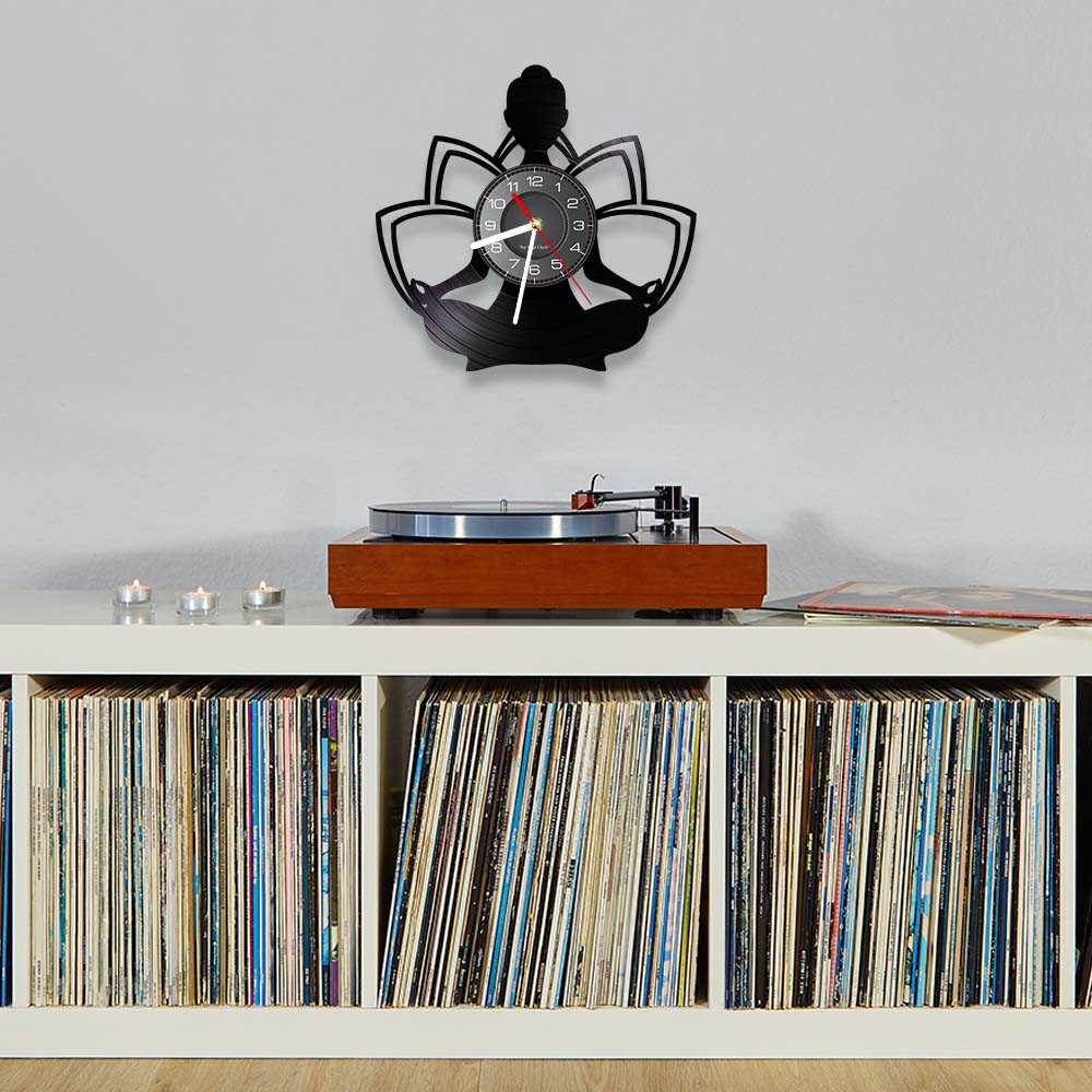 Horloge murale en vinyle avec  - Yoga Fitness Watch avis et prix