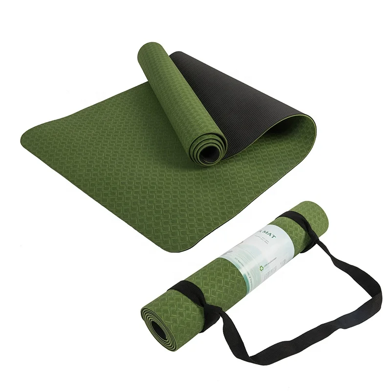 Tapis de yoga antidérapant en  - Yoga Fitness Logo Design avis et prix