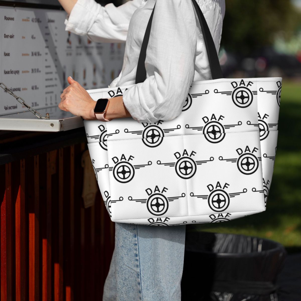 Sac fourre-tout de plage avec  - Yoga Fitness Logo Design avis et prix