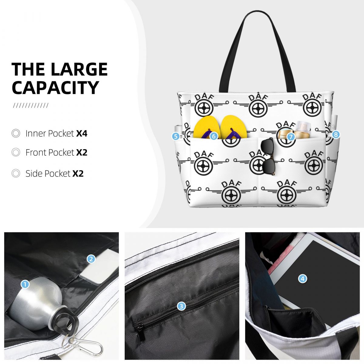 Sac fourre-tout de plage avec  - Yoga Fitness Logo Design avis et prix